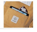 Amblot Large capacity corduroy zipped tote bag with external pocket