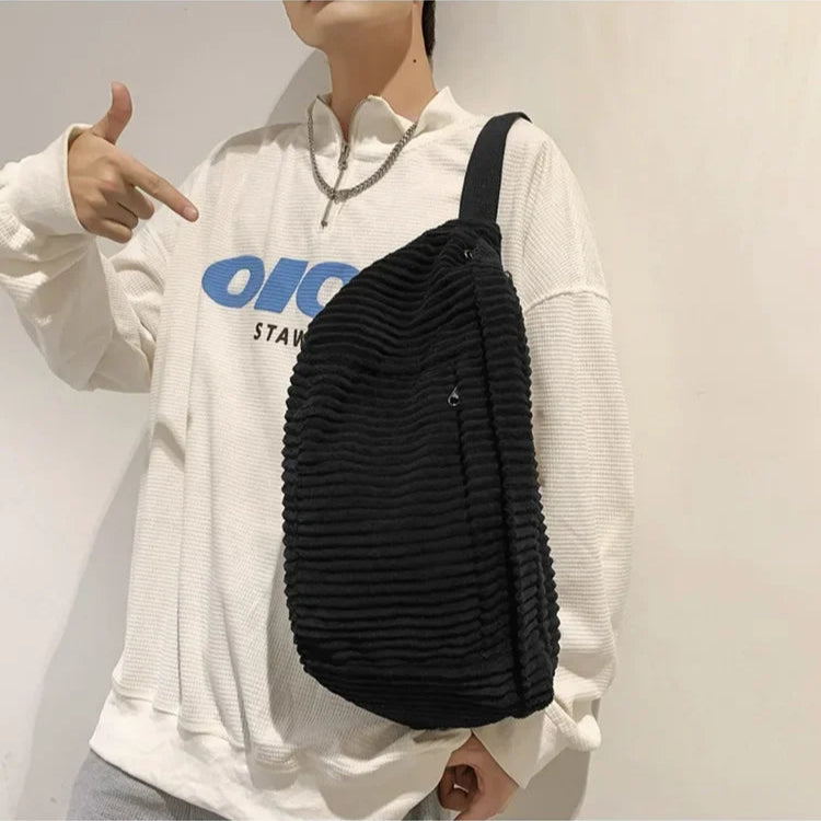 Amblot Large crossbody corduroy bum bag