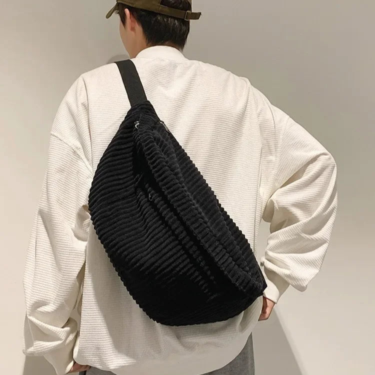 Amblot Large crossbody corduroy bum bag