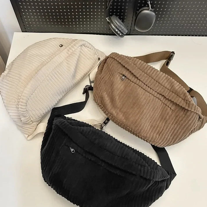 Amblot Large crossbody corduroy bum bag