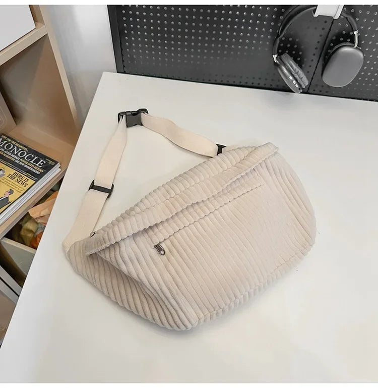 Amblot Large crossbody corduroy bum bag