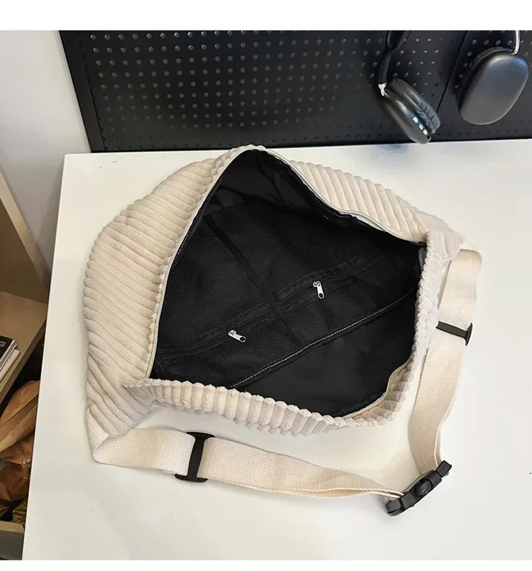 Amblot Large crossbody corduroy bum bag