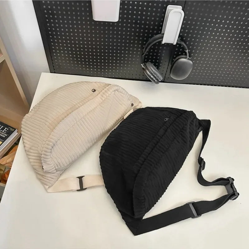 Amblot Large crossbody corduroy bum bag