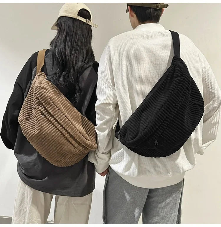 Amblot Large crossbody corduroy bum bag