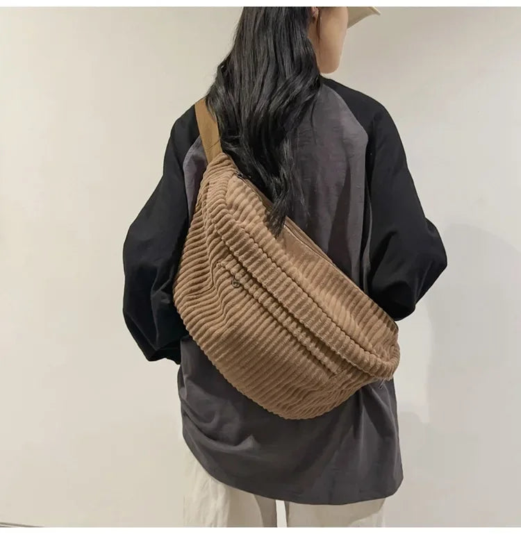 Amblot Large crossbody corduroy bum bag