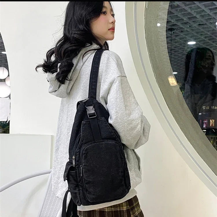 Amblot Large denim body bag