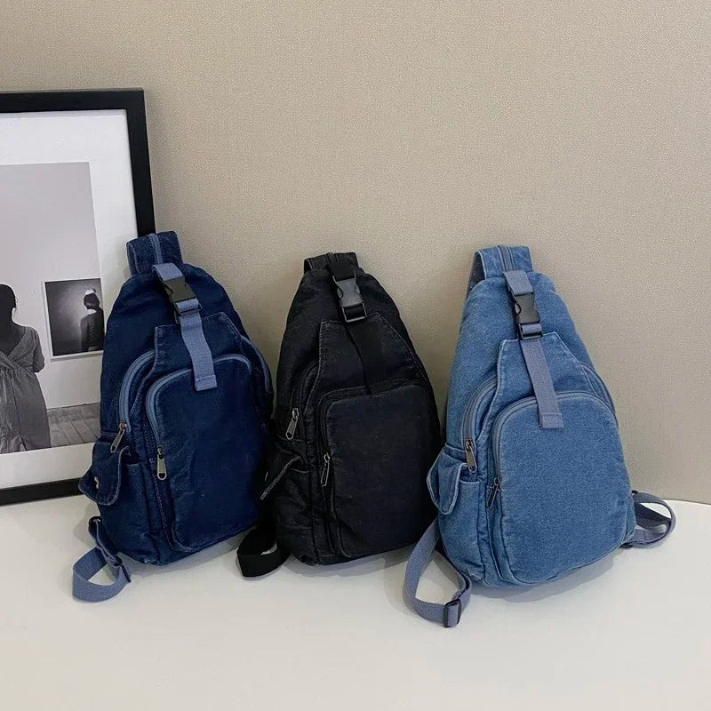 Amblot Large denim body bag