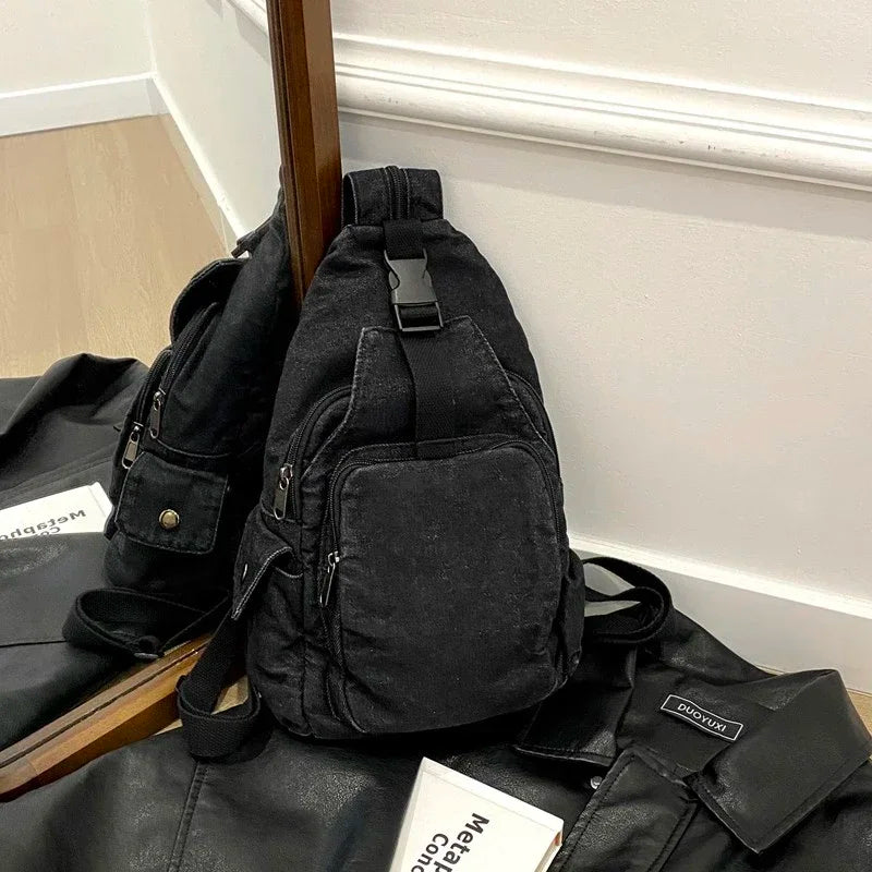 Amblot Large denim body bag