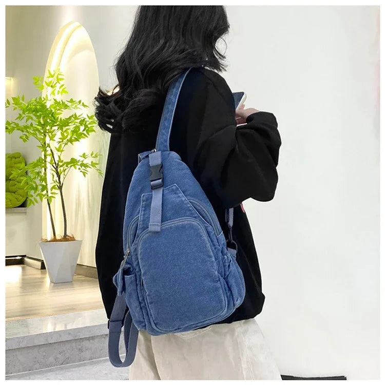 Amblot Large denim body bag