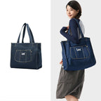 Amblot Large denim tote bag with inner compartments