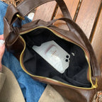 Amblot Large leather hobo bag