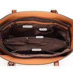 Amblot Large leather tote bag with zipper