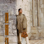 Amblot Large suede handbag for all seasons