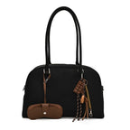 Amblot Large suede tote bag with zip-top closure