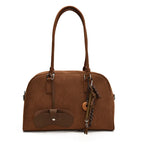 Amblot Large suede tote bag with zip-top closure