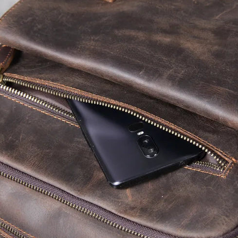 Amblot Leather hiking rucksack