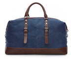 Amblot Leather men travel weekender bag