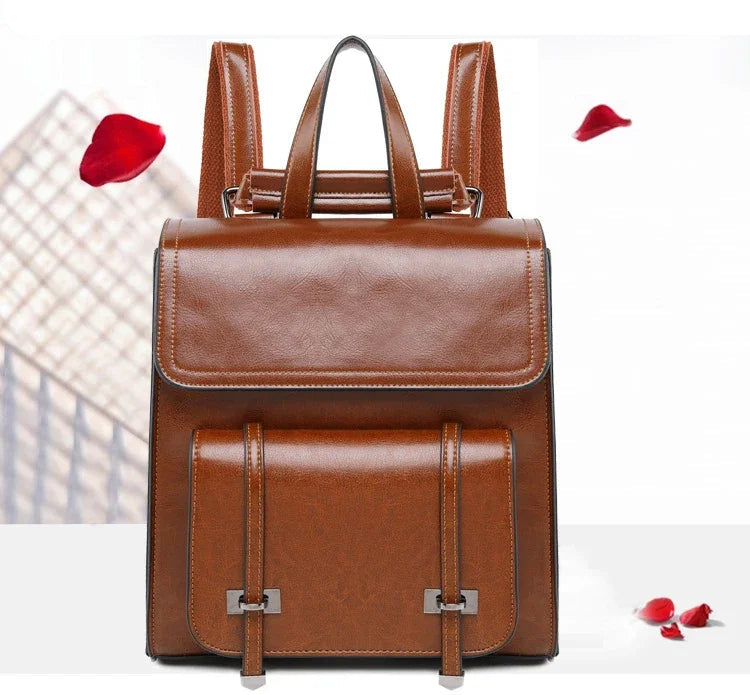 Amblot Leather satchel backpack