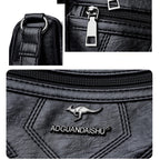 Amblot Leather shoulder bag with adjustable strap