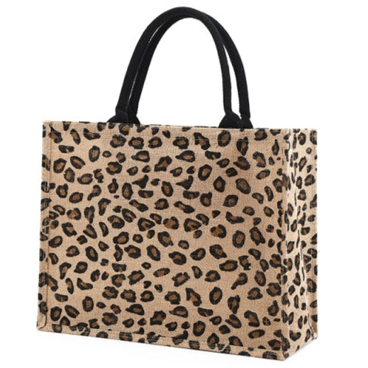 Amblot Leopard canvas shopper bag