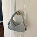 Amblot Light Blue Classic blue denim purse with top handle