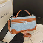 Amblot Light Blue Crossbody denim purse with adjustable strap