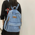 Amblot Light Blue Denim fashion backpack