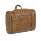 Amblot Light Brown Leather dopp kit for men