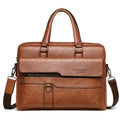 Amblot Light Brown Leather laptop bag