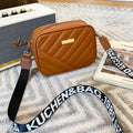 Amblot Light Brown Small leather crossbody sling bag