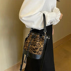 Amblot Light Brown Structured corduroy clutch bag