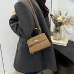 Amblot Light Brown Structured suede purse