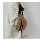 Amblot Light Brown Versatile corduroy bum bag