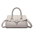 Amblot Light Gray Designer-inspired leather handbag