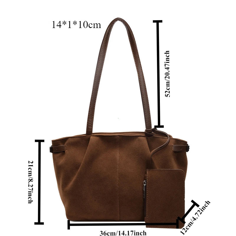 Amblot Lightweight suede tote bag