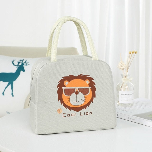 Amblot Lion insulated lunch tote bag