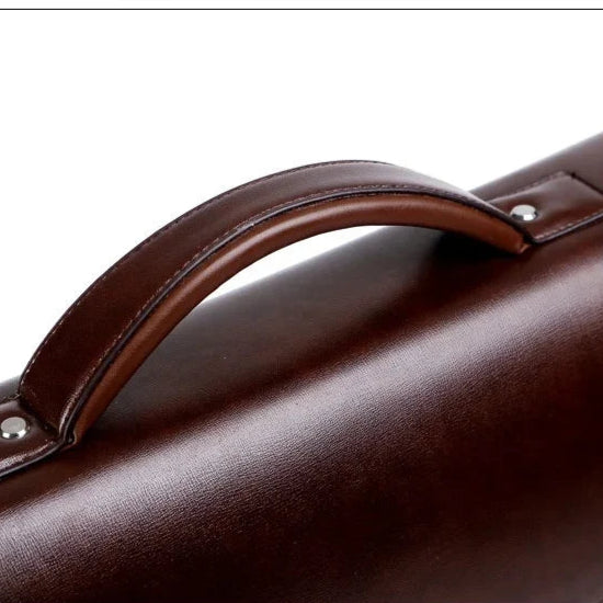 Amblot Men's leather briefcase bag