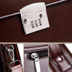 Amblot Men's leather briefcase bag