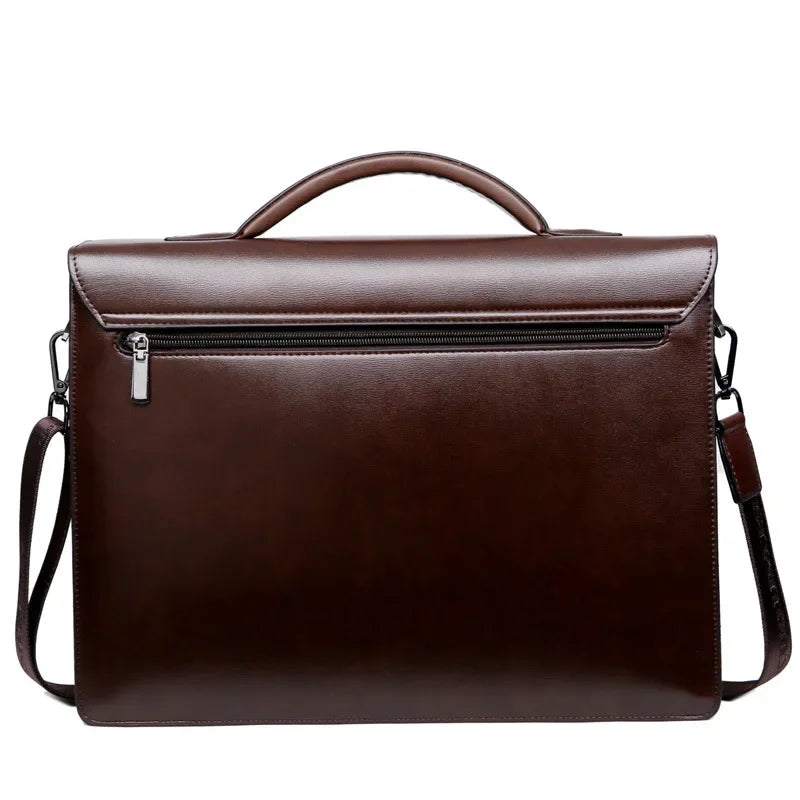 Amblot Men's leather briefcase bag