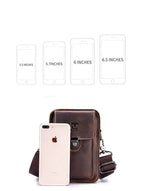 Amblot Men vintage leather crossbody bag