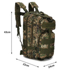 Beige camo army-style tactical backpack