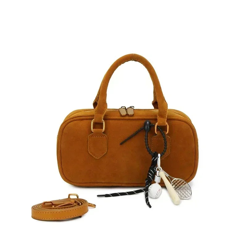 Amblot Mini corduroy purse with crossbody strap