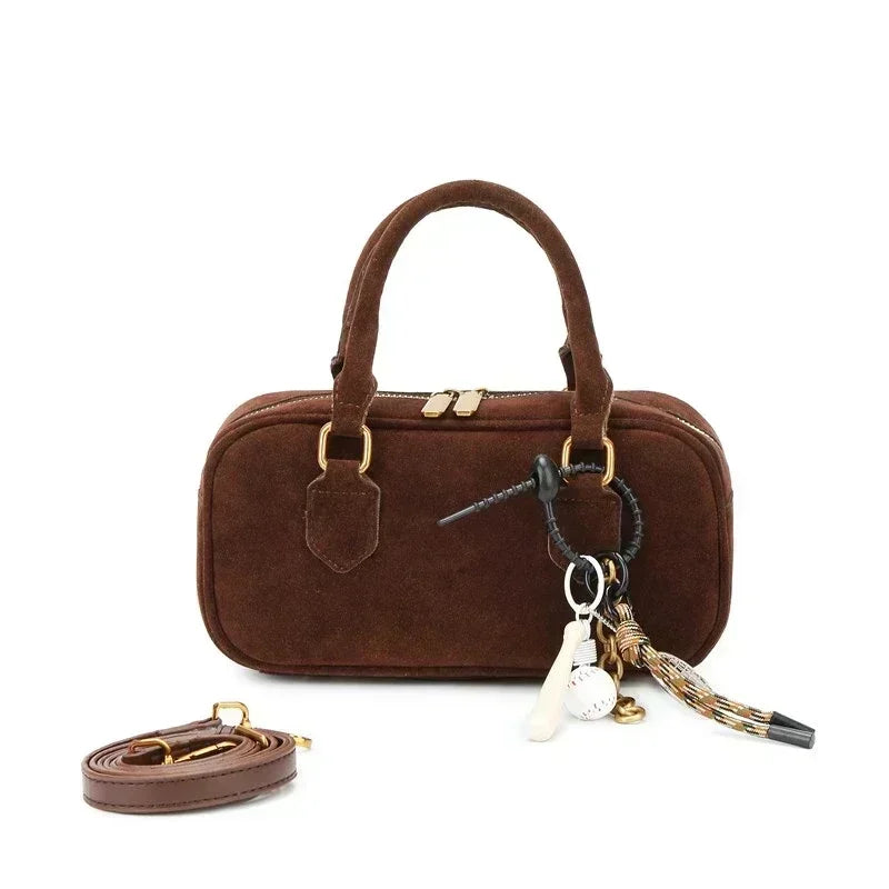 Amblot Mini corduroy purse with crossbody strap