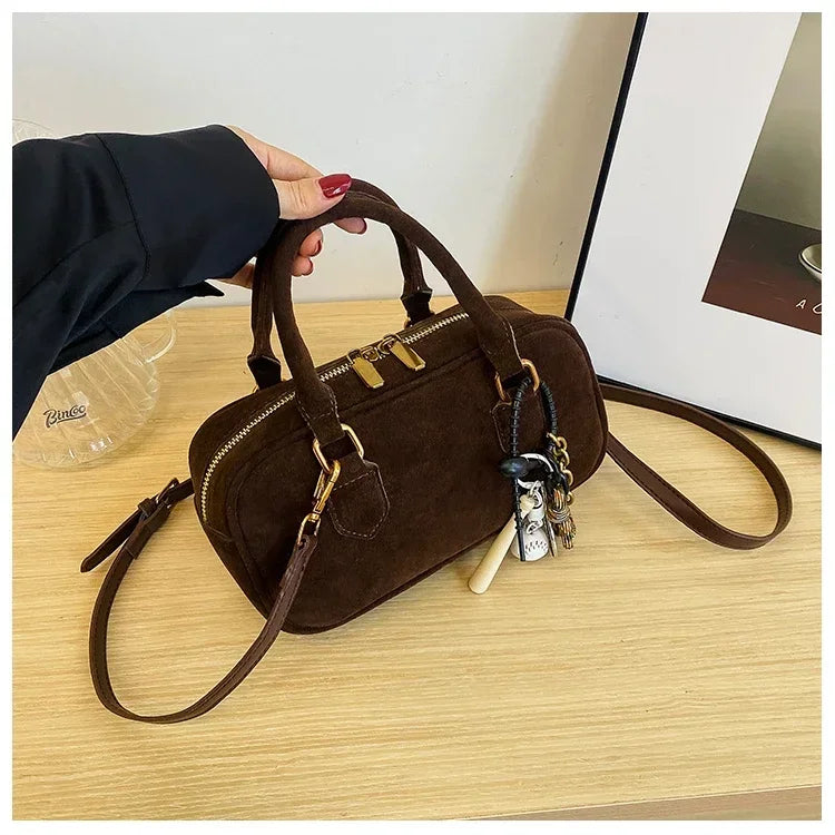 Amblot Mini corduroy purse with crossbody strap