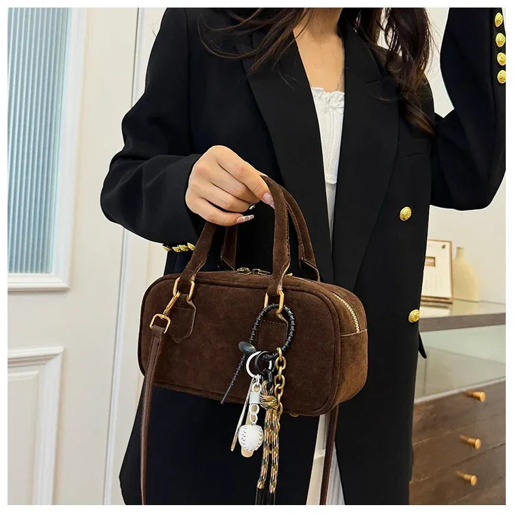 Amblot Mini corduroy purse with crossbody strap