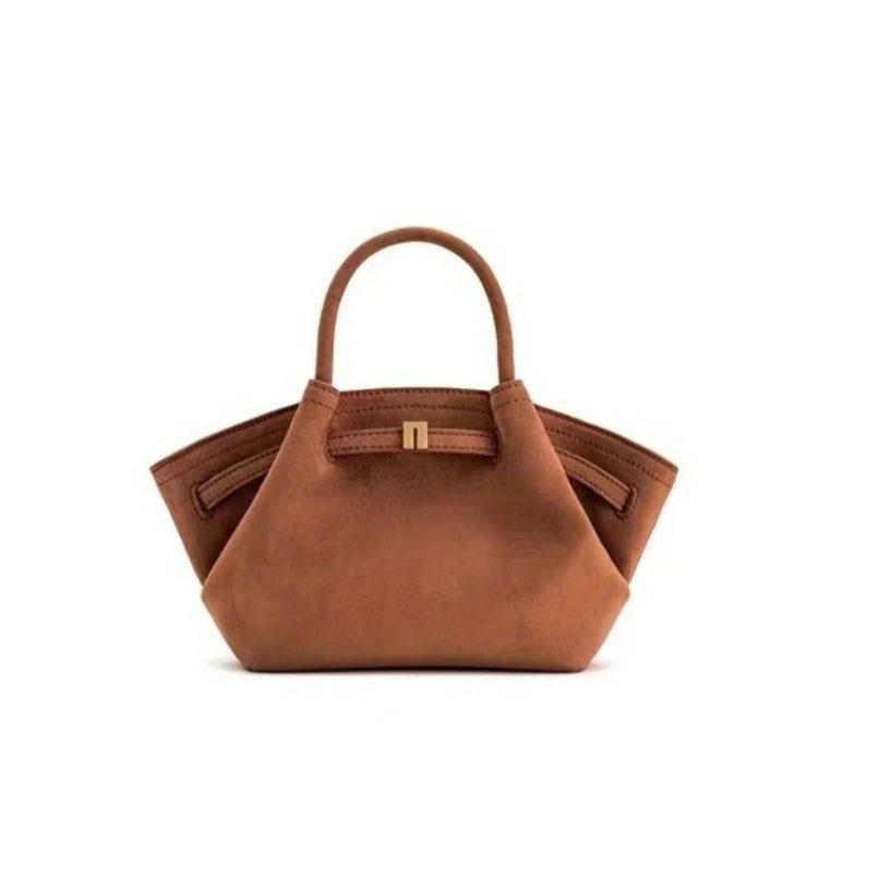 Amblot Mini suede purse with top handle