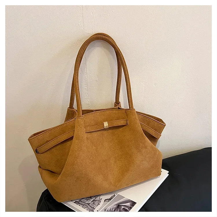 Amblot Minimal suede tote bag