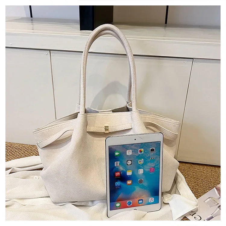 Amblot Minimal suede tote bag