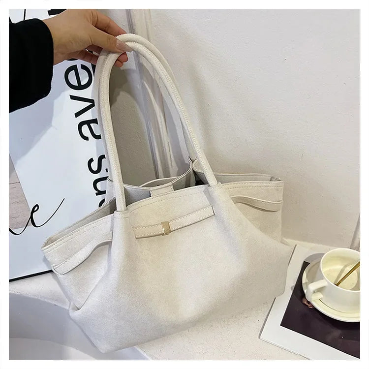 Amblot Minimal suede tote bag