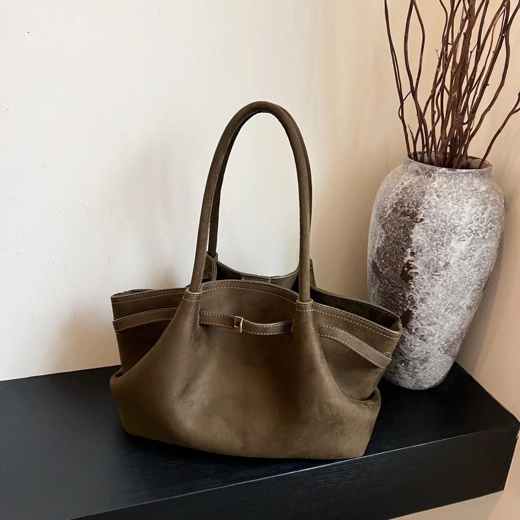 Amblot Minimal suede tote bag